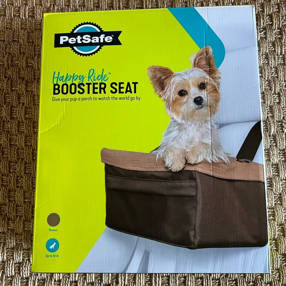 NEW IN BOX Pet Safe Happy Ride Dog Booster Seat- Medium-- for dogs up to 12 lbs.